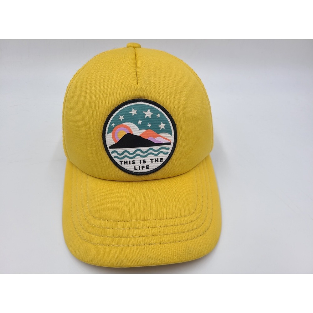 Billabong Yellow Patch Trucker Hat - 'This Is The Life'